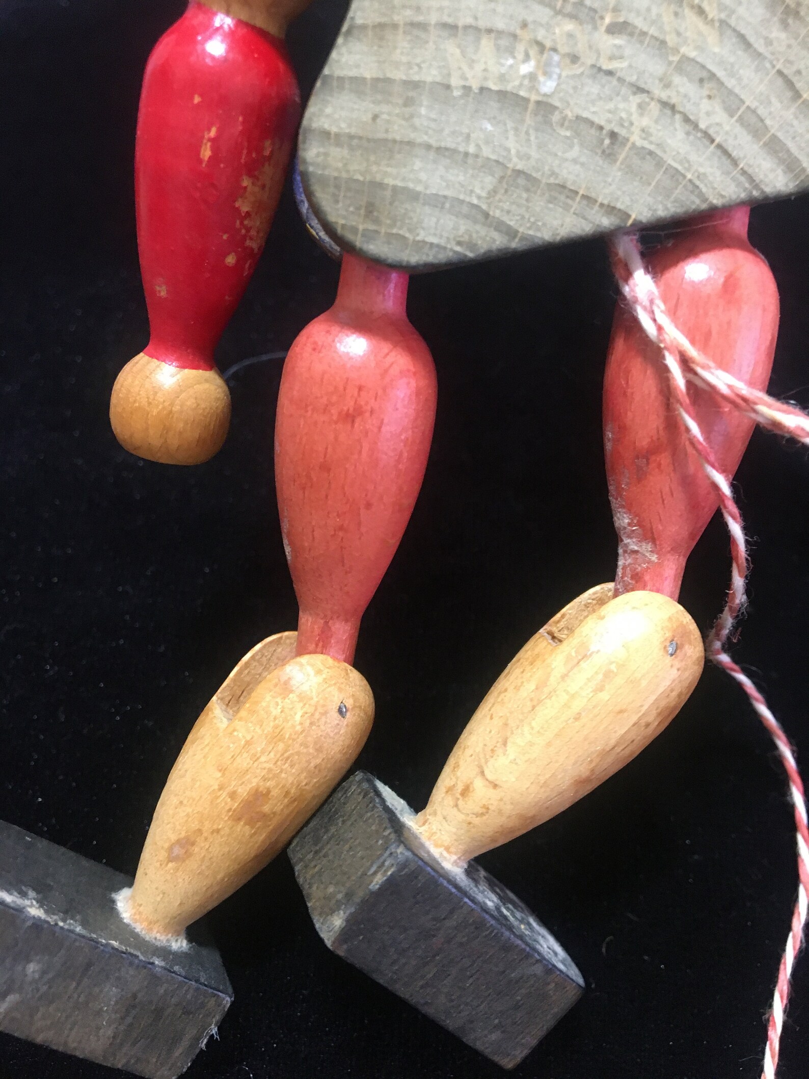 Austria Vintage Wooden Pull String Toy Dancing Clown | Etsy