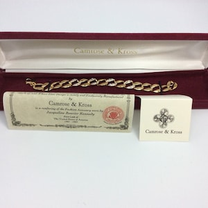 Vintage Jackie Kennedy Polished link Crystal bracelet
