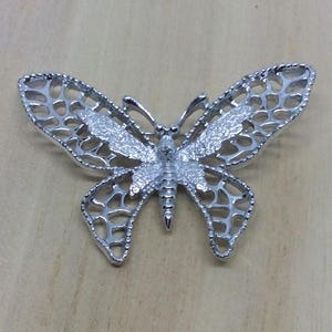 Vintage Sarah Coventry brooch Silver tone Butterfly brooch