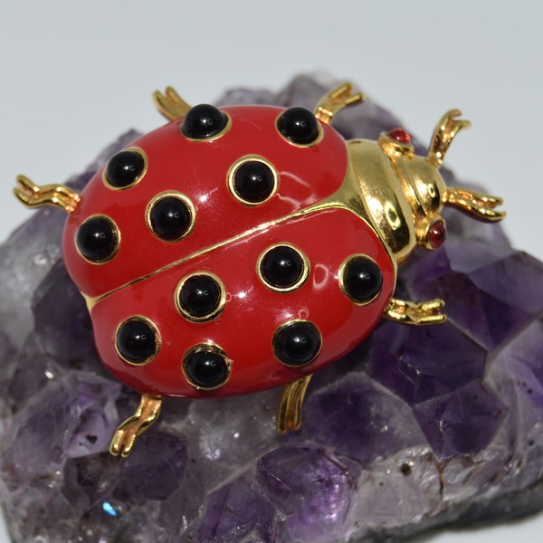 Ladybug Brooch Etsy