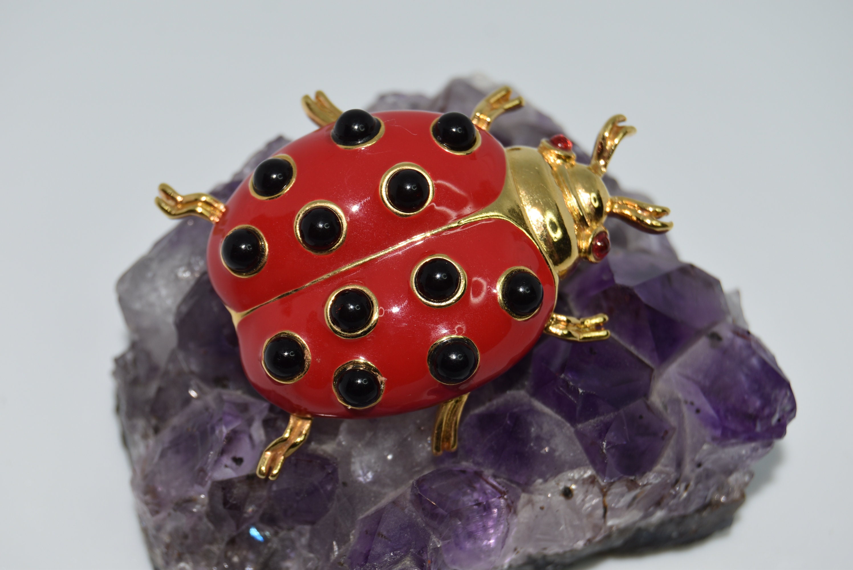 Vintage ladybug brooch new arrivals