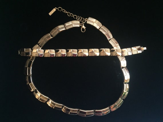 NAPIER jewelry set Square link necklace set Vinta… - image 2
