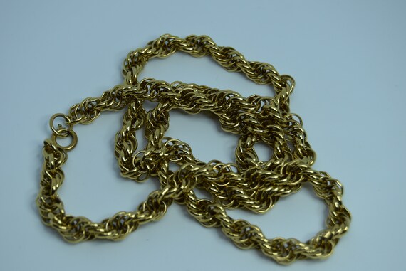 Brutalist chain Twisted rope Vintage heavy rope c… - image 7
