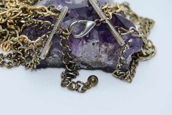 Gold & antique Multiple chains necklace - image 7