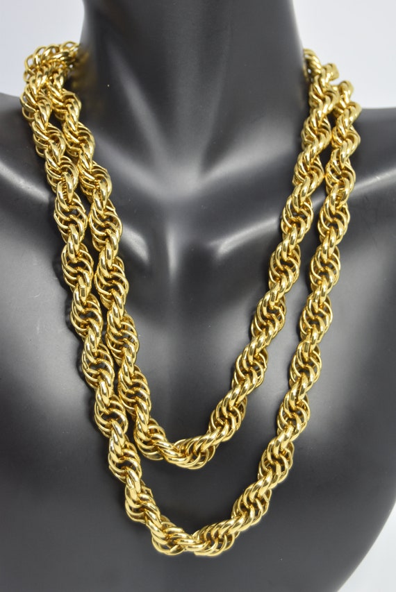 Brutalist chain Twisted rope Vintage heavy rope c… - image 10