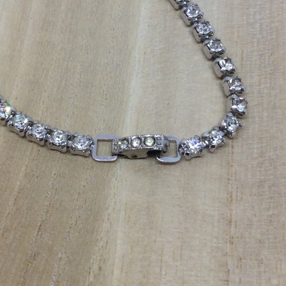 Rhinestone necklace Vintage jewelry Wedding jewel… - image 4