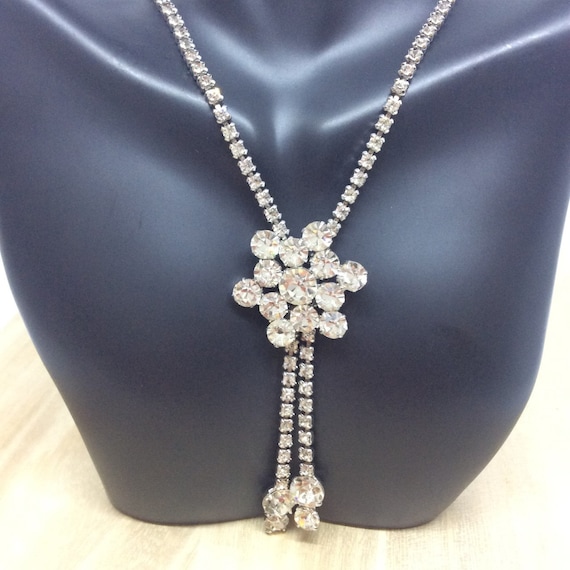 Rhinestone necklace Vintage jewelry Wedding jewel… - image 10