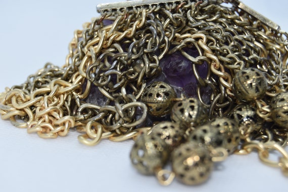 Gold & antique Multiple chains necklace - image 8