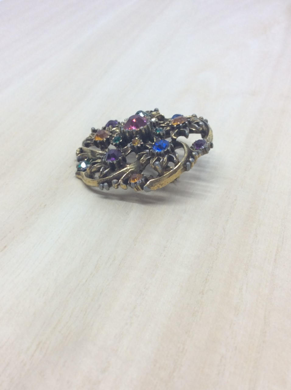 Brooch Coro Vintage Coro Flower Brooch Rhinestone Brooch