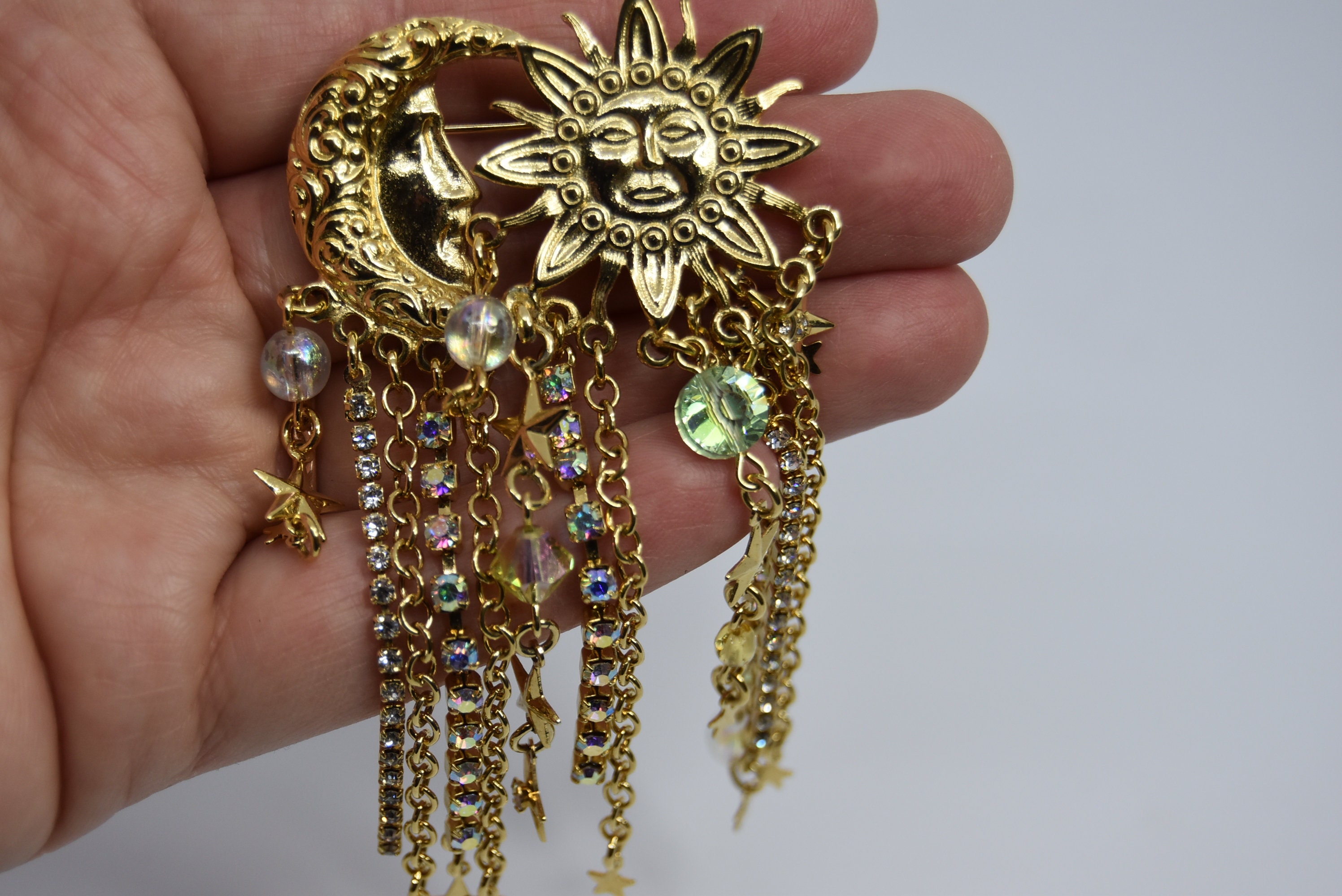 Bague Soleil Vintage Kirks Folly - Pièce Originale Et Unique