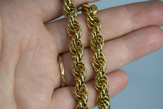 Brutalist chain Twisted rope Vintage heavy rope c… - image 6