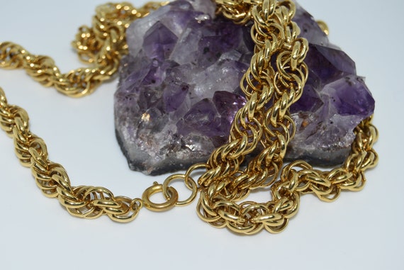 Brutalist chain Twisted rope Vintage heavy rope c… - image 3