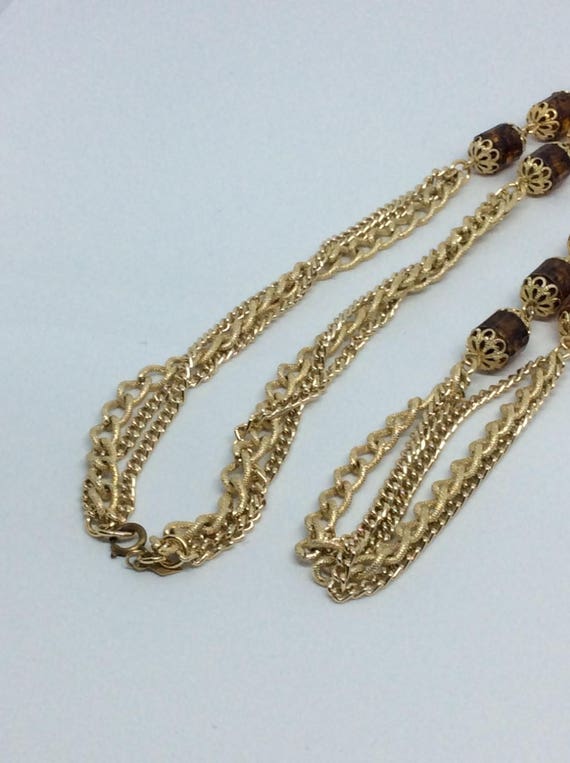 Vintage Sarah Coventry Long chain necklace Plasti… - image 4