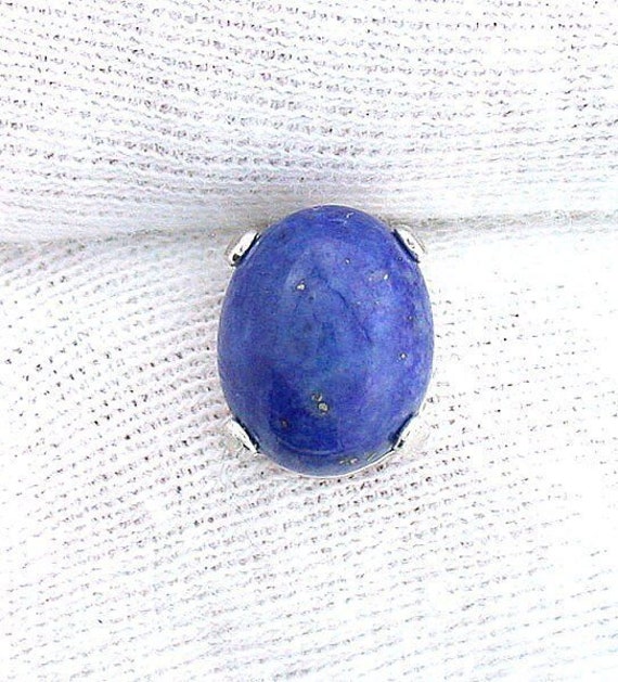 Sterling Silver Oval 10x8 Afghanistan Lapis Lazuli