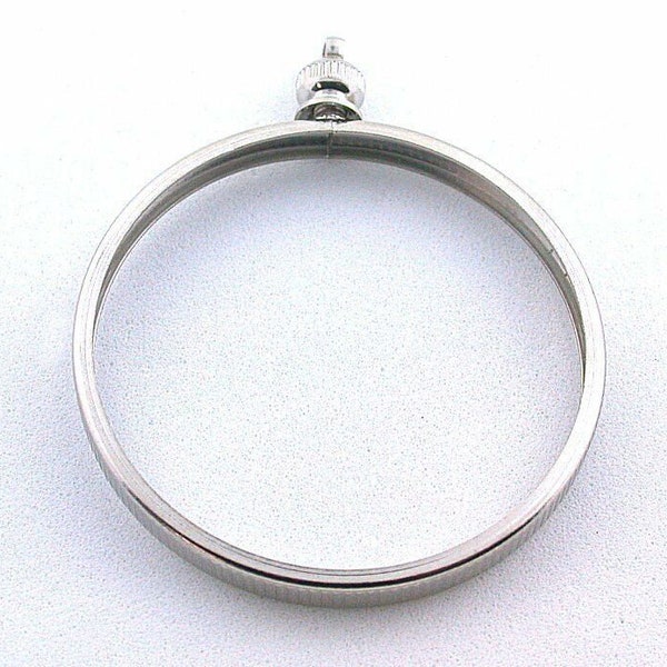 39Mm Ounce Round Silver Color Coin Holder Pendant Mounting Finding Cf993