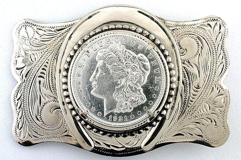 1921 Morgan Silver Dollar Belt Buckle - Etsy