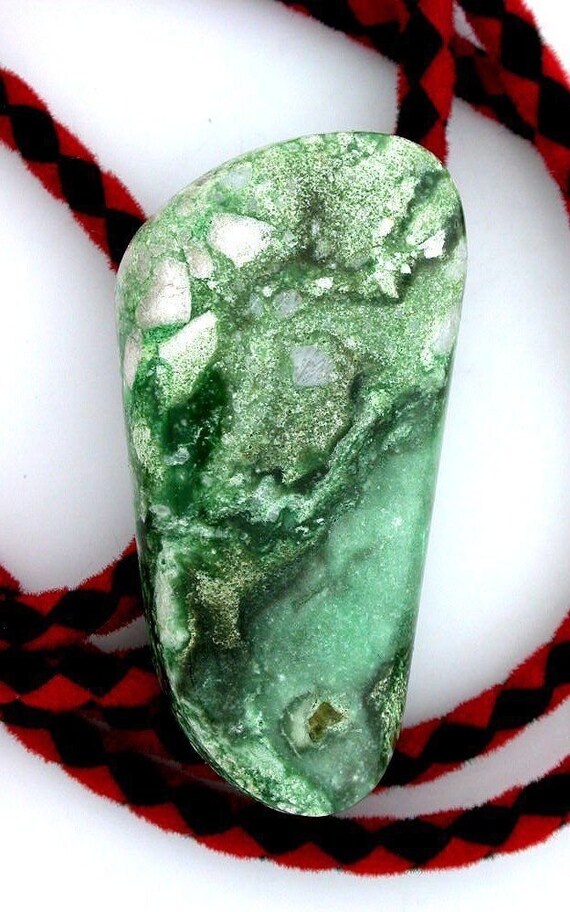 Green Natural Variscite Swirl Gem Stone Gemstone B