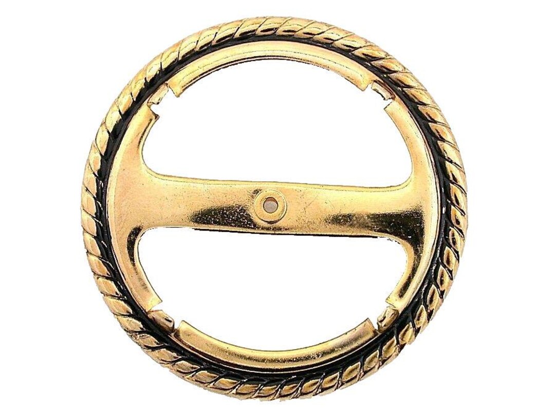 Monture De Bolo Tie Ovale 30x22 Mm - Couleur Or - Style Western