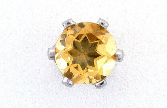 5mm Round Golden Citrine Gemstone Gem Stone Silve… - image 1