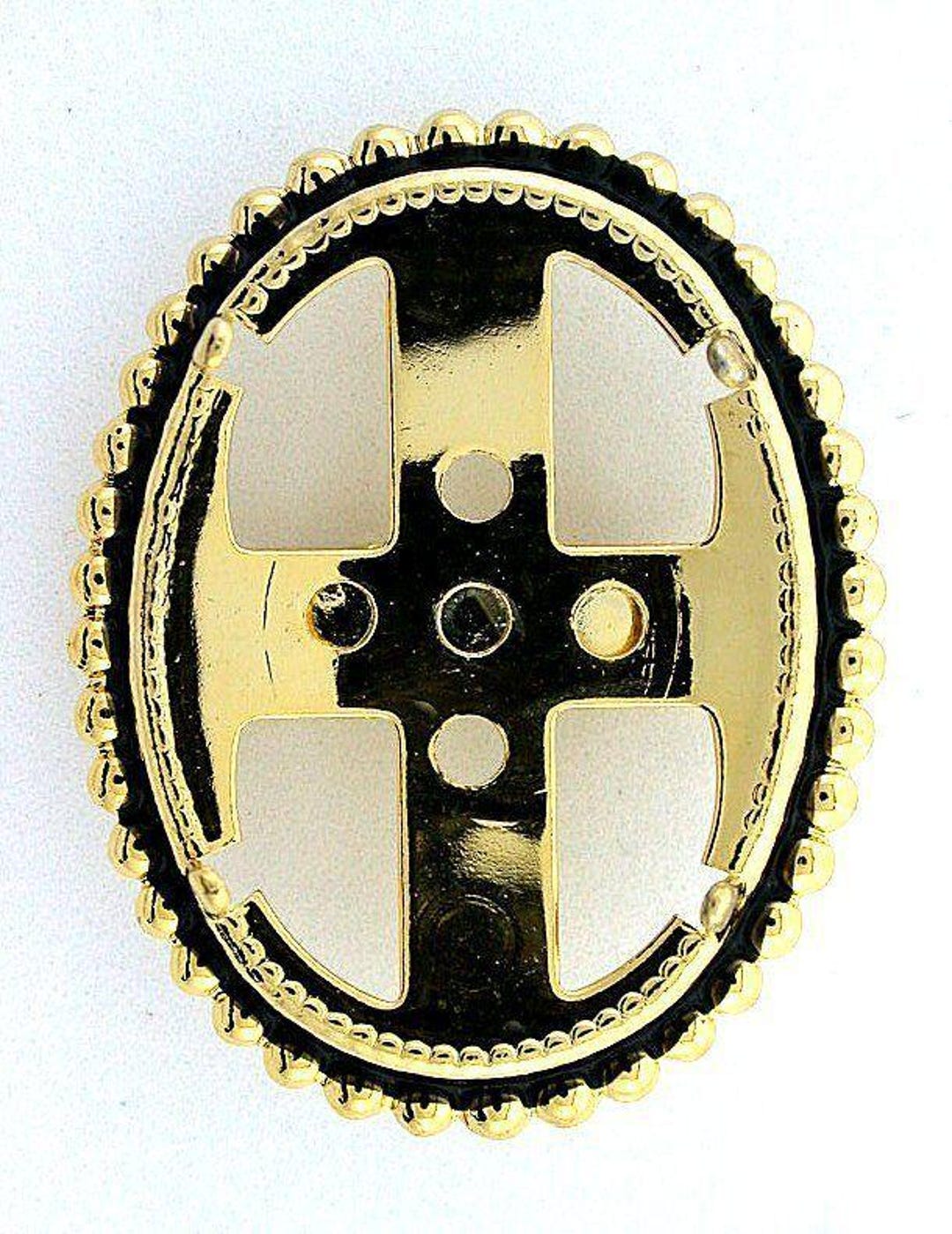 Monture Pour Cabochon En Pierre - Or 30x22mm - Pour Broche, Neuf Sans Emballage