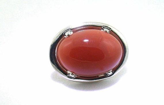 Red Peach Moonstone 18X13 Oval Gem Cab Cabochon S… - image 1