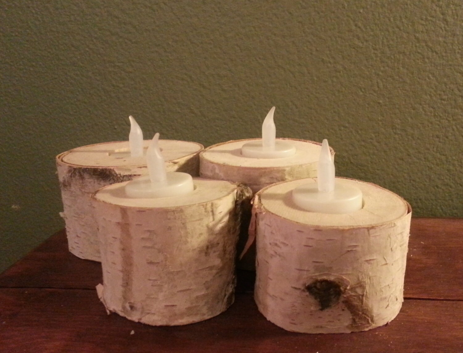 Birch Tea Light & Votive Holder. Etsy