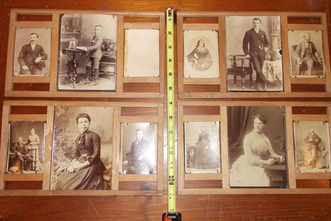 Vintage Collection of 23 Photos - Framed in Handmade Wood Frames - Etsy