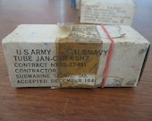 1944 Ken Rad 6SH7 Vacuum Tube JAN CHR Military Black Glass New Old stock