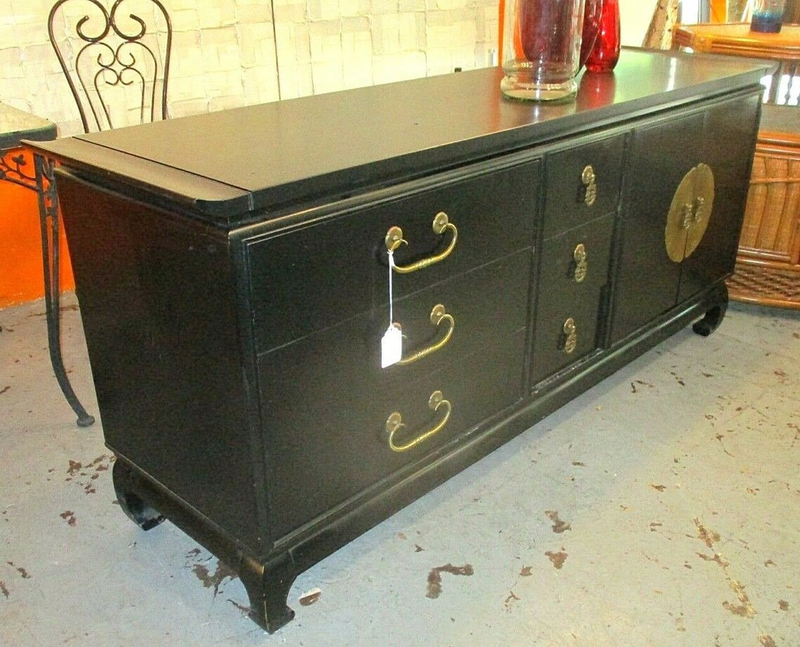 1960s Kent Coffey 'AMERASIA' DRESSER Asian Brass Etsy
