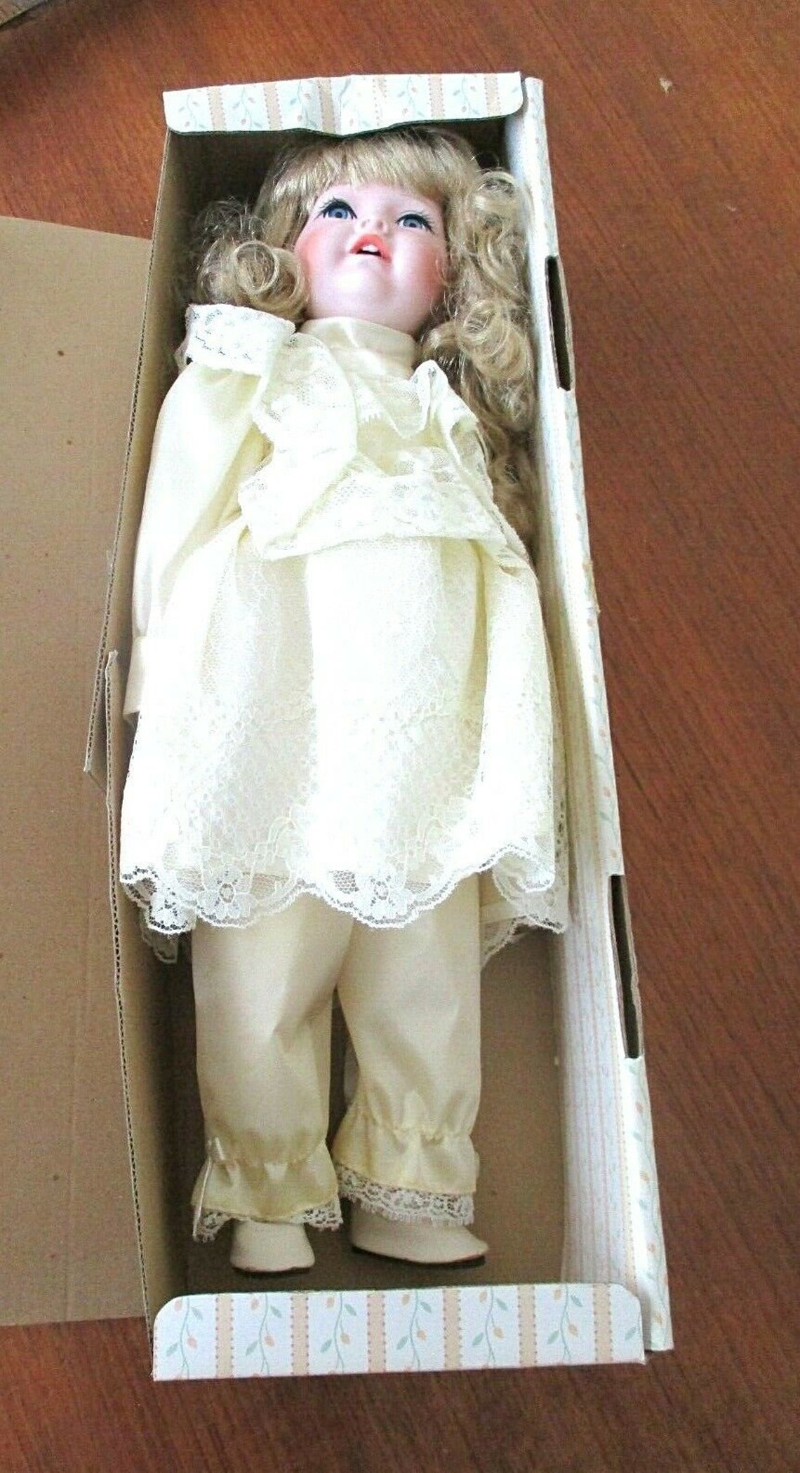 1988 Seymour Mann PORCELAIN DOLL in Original Box COA 16 Inch Etsy