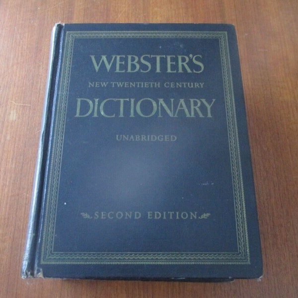 1959 WEBSTER's New 20th Century DICTIONARY 2nd Edition Unabridged Illustrated