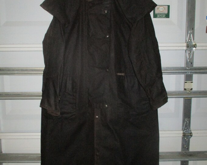 Drizabone Waxed Cotton BUSHMAN Riding Long COAT Made Australia