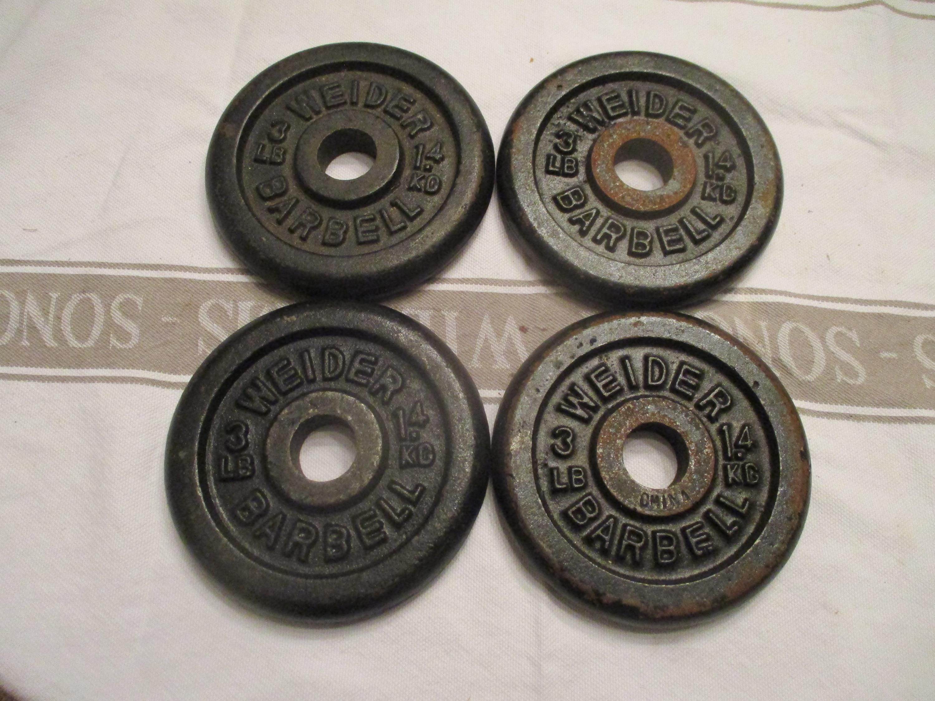 Vintage Joe Weider Lb Weightlifting Plates Set of