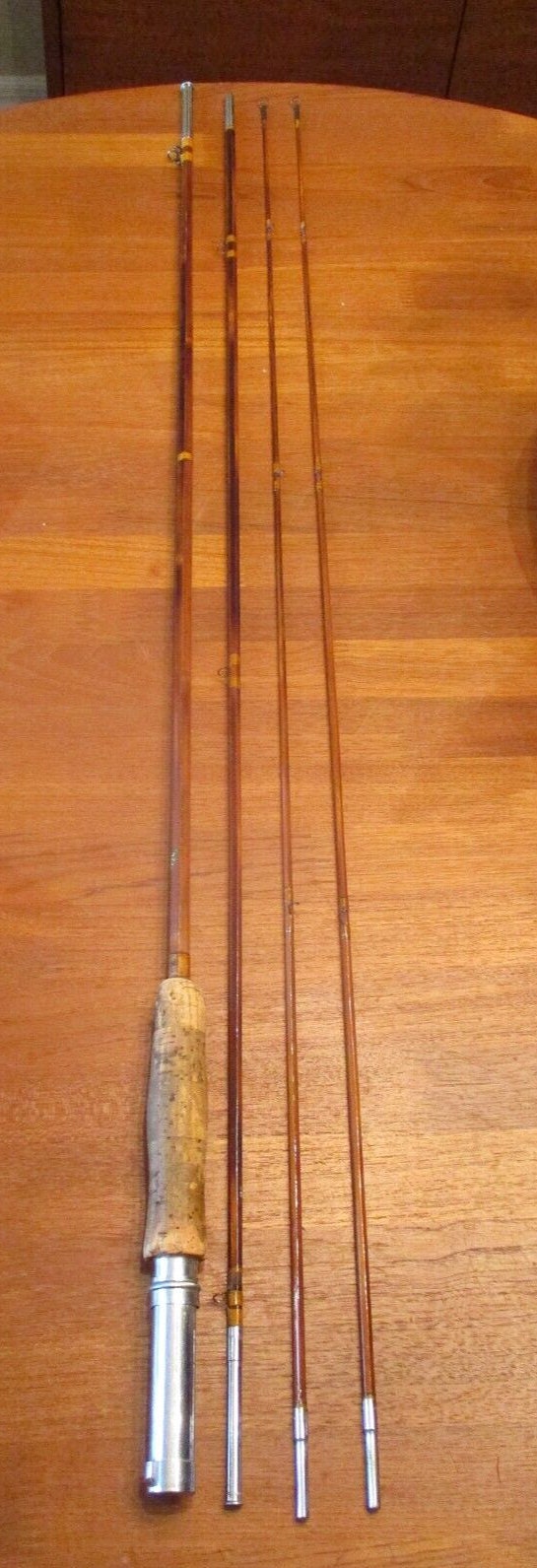1936~1940 South Bend Best -O-Luck 4 pc Split BAMBOO FISHING ROD with  Original Storage Case Museum Quality Rarely Seen in this condition
