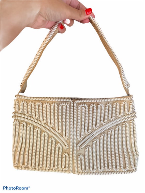 vintage 40s telephone coil cord purse