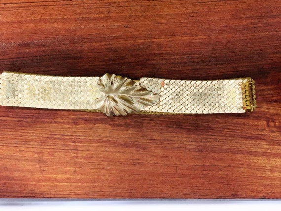 vintage 50s 60s gold mesh belt