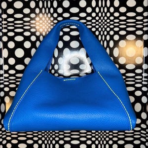The Roxy top handle hand sewn leather bag! classy cowhide handbag hand stitched