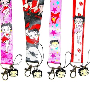 Betty Boop Lanyard With Betty Boop Charm