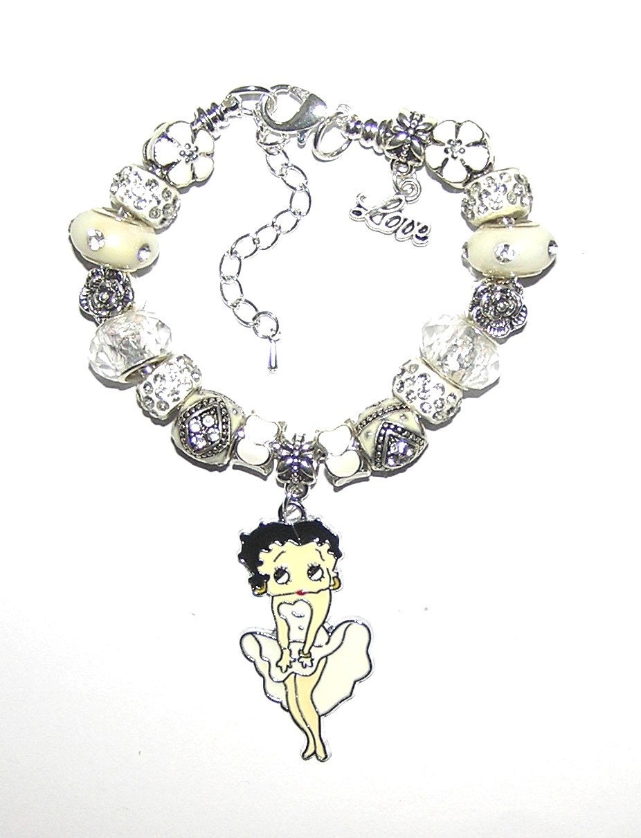 Butterflies European Charm Bracelet with 23 Beads and Charms