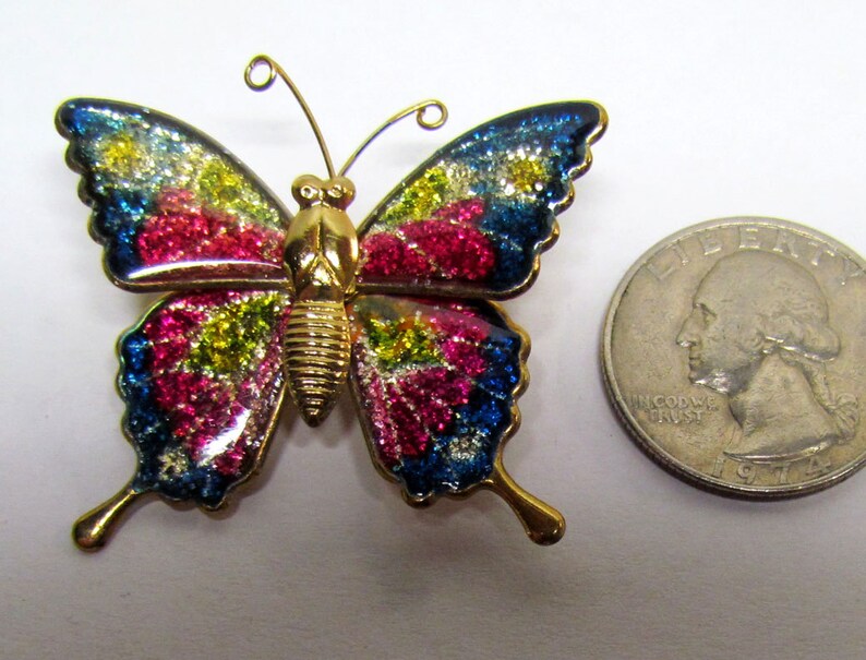 Vintage Butterfly Brooch Pin made in Taiwan Costume Jewelry Etsy