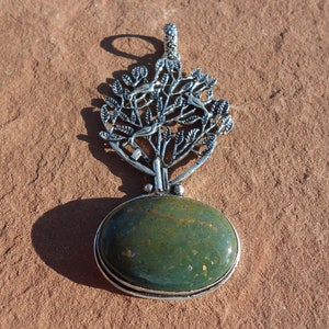 Two Part Tree Necklace Sterling Silver with Black Suede Two Part Tree Necklace Sterling Silver with Black Suede