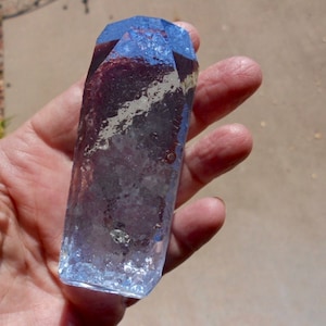 Rare SIBERIAN BLUE QUARTZ Crystal*758 carats*151.6 grams*5.4 ounces*79 mm X 29 X 23 mm*Cobalt Stimulates Third Eye