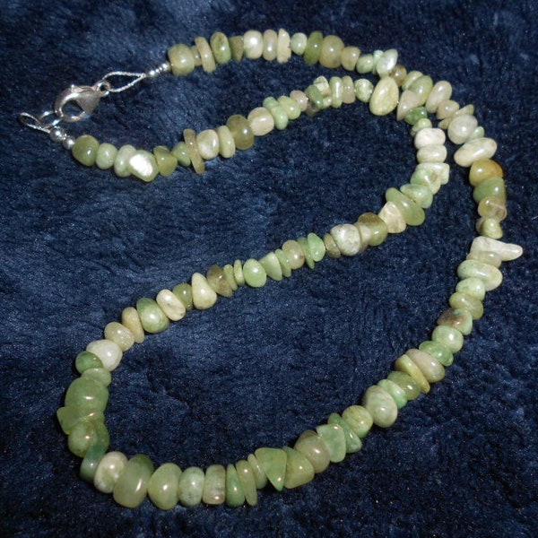 Rare 16 1/2 Inch CALIFORNITE NECKLACE aka Happy Camp Jade or Idocrase*141 Carats*28.2 grams*1 ounce*Graduated 5 to 8 millimeters beads