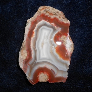 CONDOR PLUME AGATE Slice*Argentina*75 mm X 50 X 6-13 mm*62 grams*2.2 oz*Assists Communication