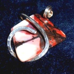UTAH TIFFANY Stone PENDANT in Sterling Silver 47 mm X 38 X 6 mm 13.4 grams For Mental Sharpness & Intuition image 1