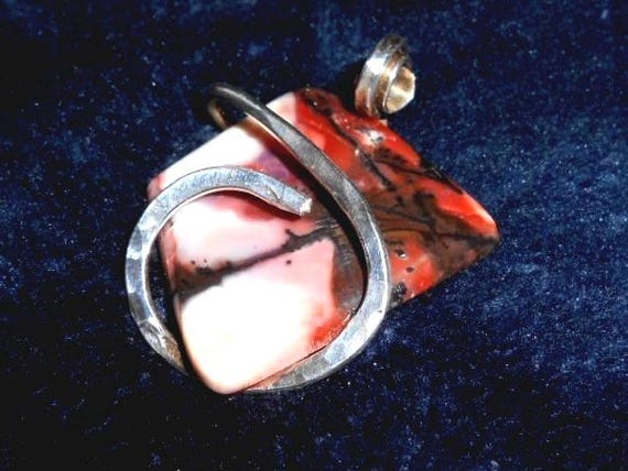 UTAH TIFFANY Stone PENDANT in Sterling Silver 47 mm X 38 X 6 mm 13.4 grams For Mental Sharpness & Intuition
