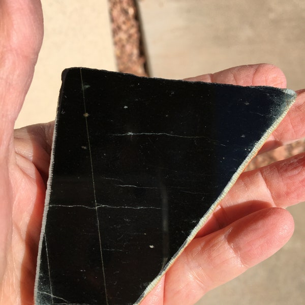 NEPHRITE BLACK JADE Slab*Western Australia*1079 carats*7.6 oz*215.8 grams*88 mm x 72 x 63 x 25 mm*For Protection