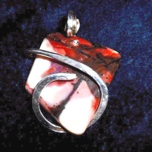 UTAH TIFFANY Stone PENDANT in Sterling Silver 47 mm X 38 X 6 mm 13.4 grams For Mental Sharpness & Intuition image 4