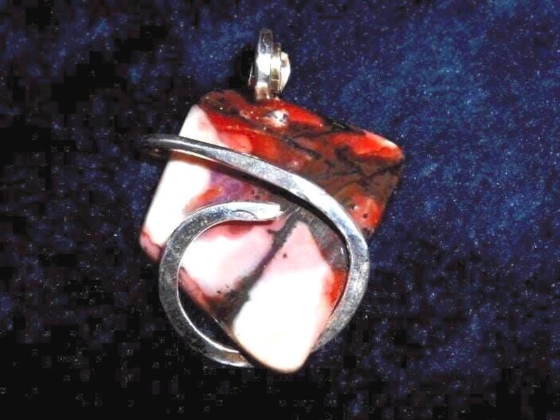 UTAH TIFFANY Stone PENDANT in Sterling Silver 47 mm X 38 X 6 mm 13.4 grams For Mental Sharpness & Intuition image 4