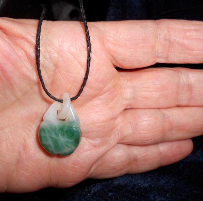 Vintage Green & White JADEITE JADE PENDANT27 Carats or 5.5 Etsy